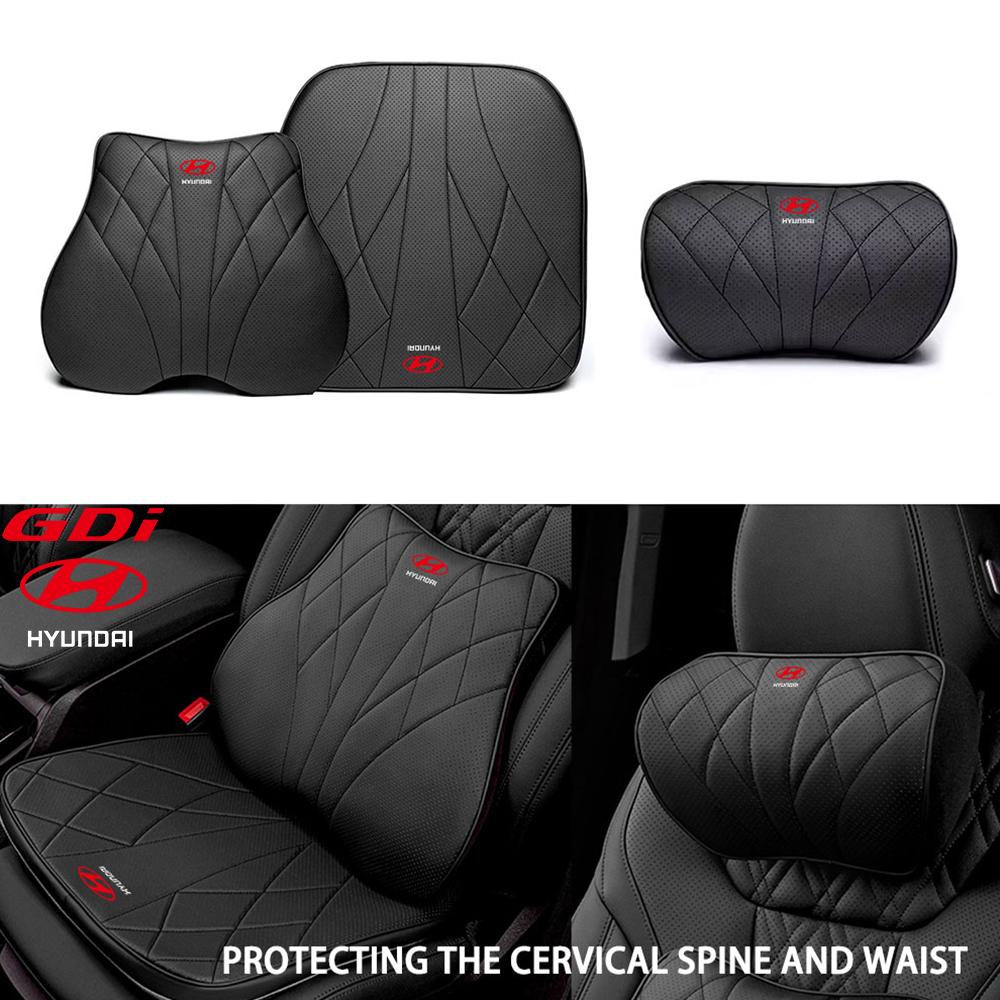 Car Neck Cushion Memory Foam Car Lumbar Support Headrest Auto Seat Mat Pad For Hyundai i20 i30 GDI Sonata Palisade Elantra Wagon YY222