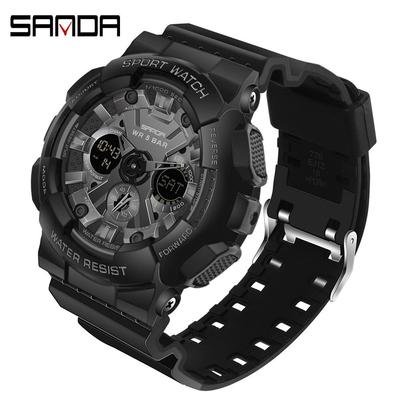 Nowy męski zegarek SANDA Harajuku Style Trend Sport cyfrowy Wodoodporny męski zegarek prosty elektroniczny zegarek