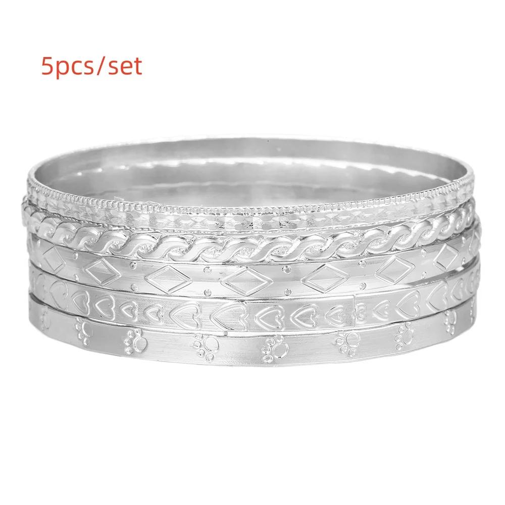 New Fashion Boho Punk 10Pcs/Sets Cuff Bracelets & Bangles For Women Love Pulseiras Bangle Set Feminina Jewelry Charm Gifts