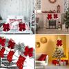3/1PCS Large Red Velvet Christmas Bow Ornaments Xmas Tree Bowknot Hanging Pendant for Holiday New Year Party Gifts Decoration