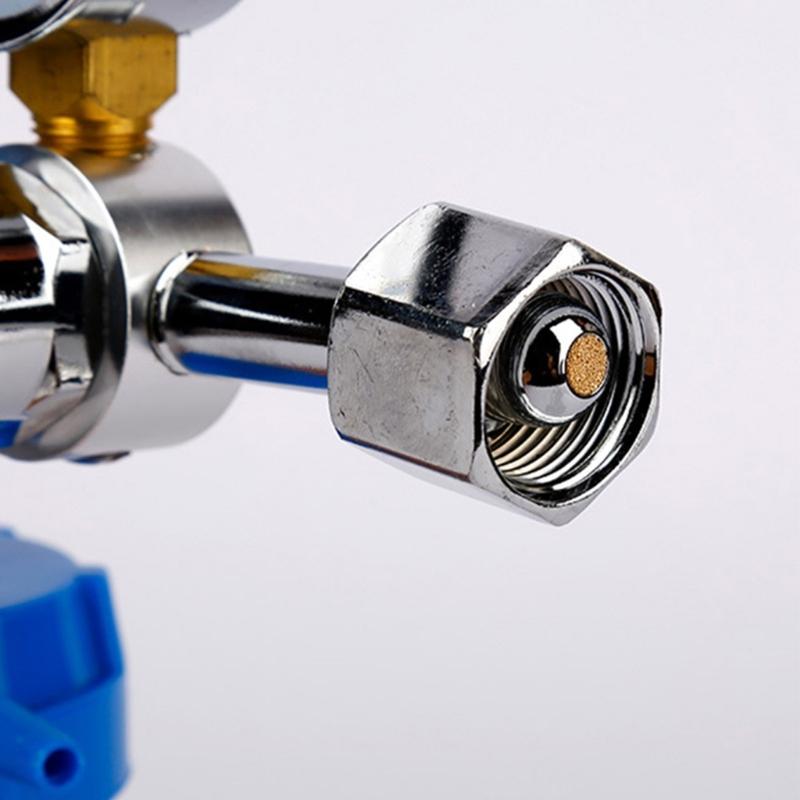 Buoy Type Oxygen Pressure Gas Regulator Inhaler G5/8" Thread O2 Pressure Reducer Oxygen Gauge Flow Meter Zinc Alloy