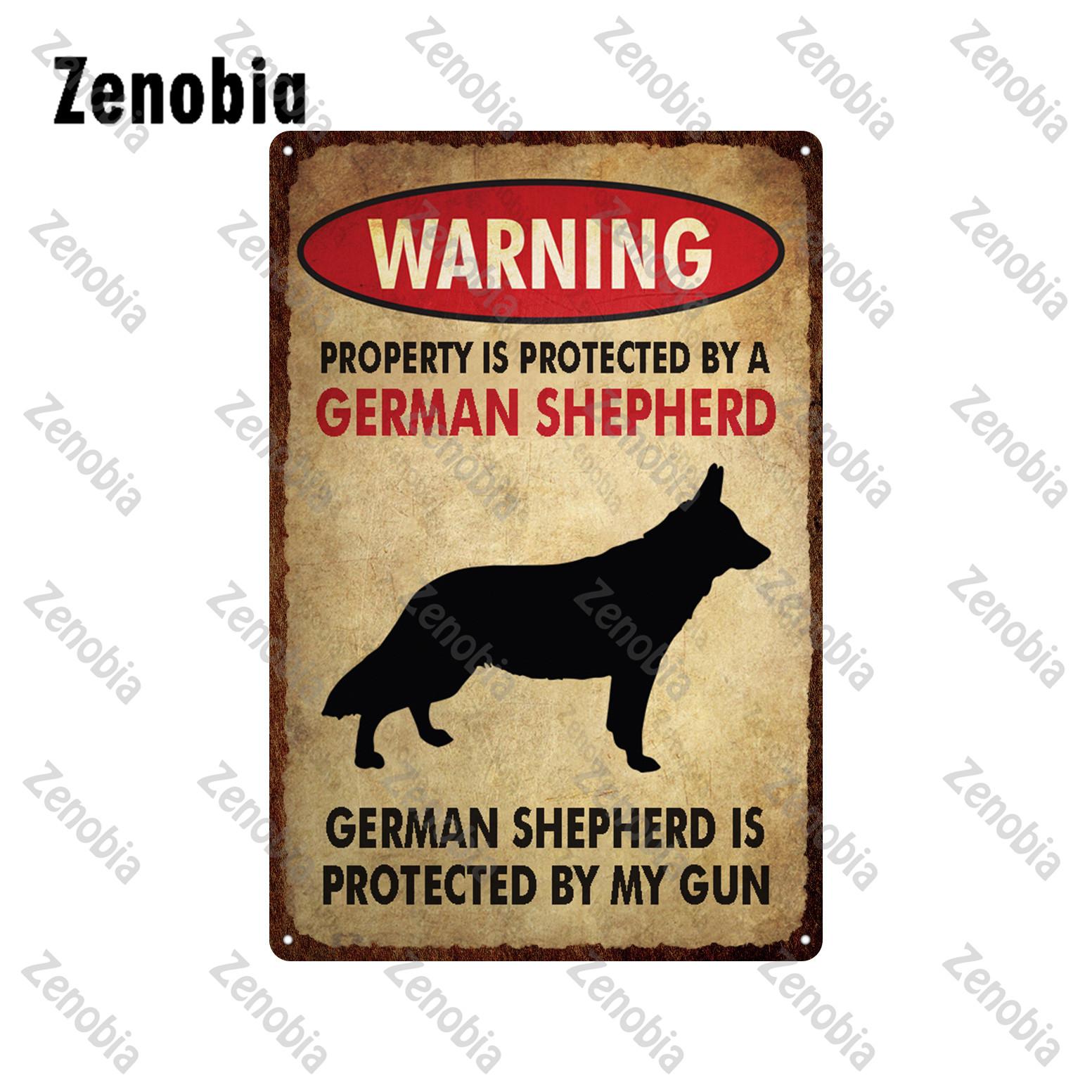 

Предупреждающий знак «Собака» Металлический плакат «Животные» Имущество охраняется ротвейлером Ретро-жестяные знаки «Зоопарк», «Дом человека», «Пещера», Декор стен 20x30cm
