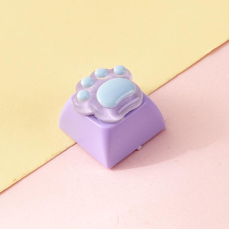 Transparent 3D Cat Paw DIY Keycap for Universal Mechanical Keyboards