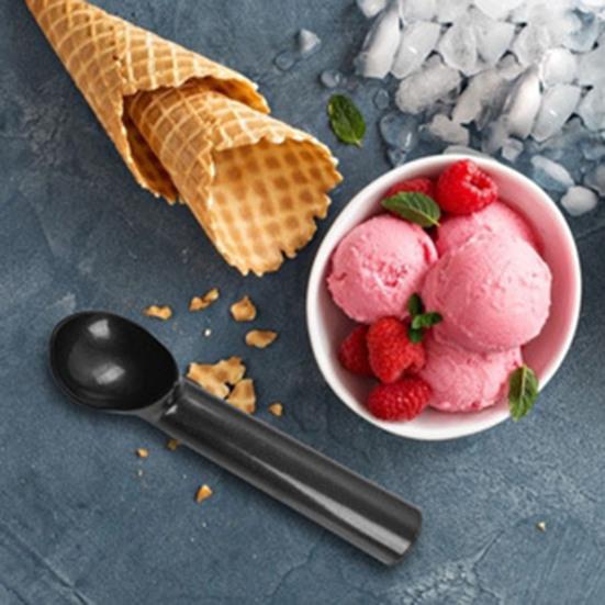 Ice Cream Baller Scoop, Food Grade Aluminum Alloy Scooper with Rust Resistant Ergonomic Handle, Non-Stick Kitchen Tool for Hard Ice Cream, Fruit