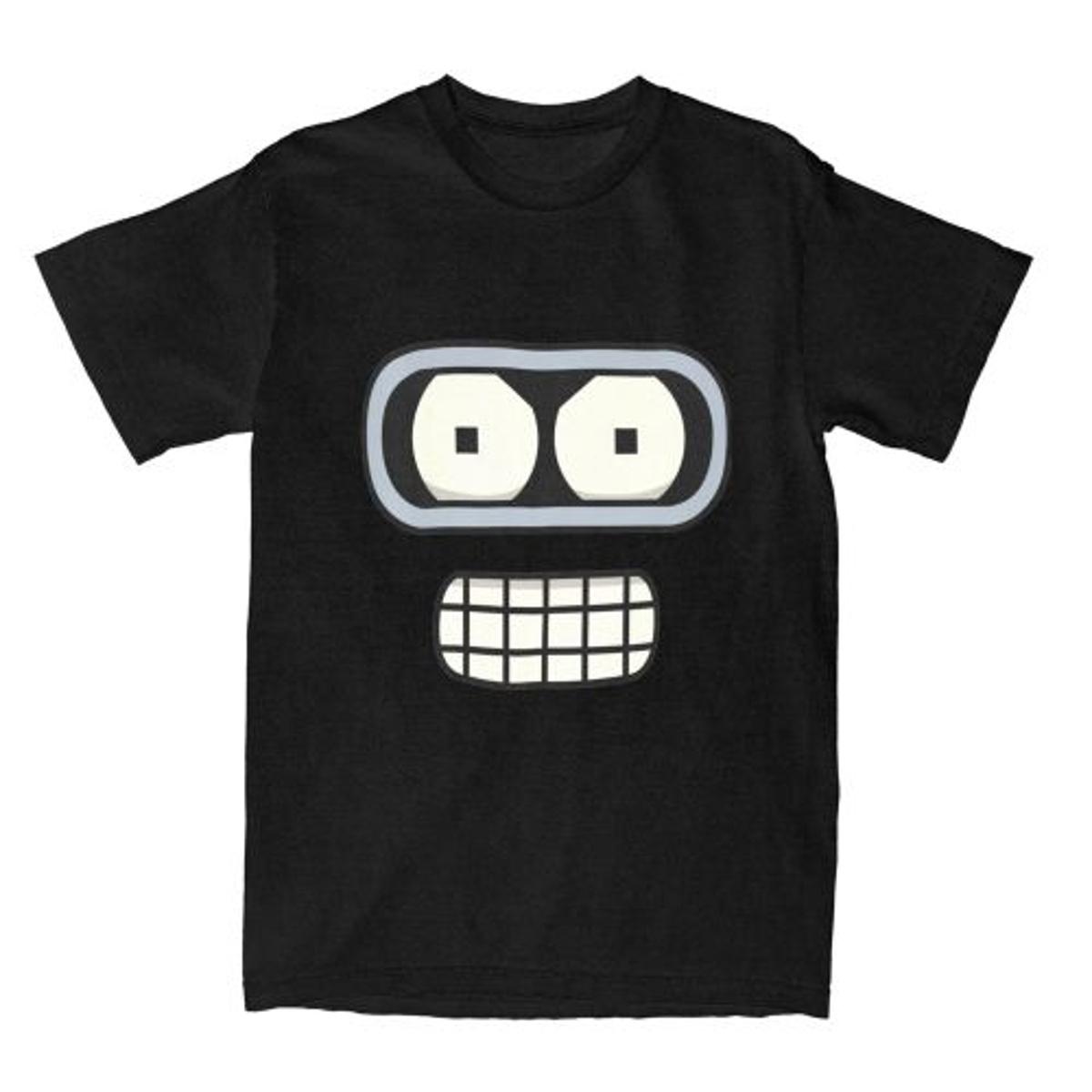 

2025 Fashion Casual Bender Futuramas Tshirt Women Men Crewneck Short Sleeve T-shirt Clothes Cotton Male Summer Tops Black Tee M