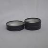 100pcs 10ml Black Aluminum jar 10g Metal Aluminum Tin Container Clear Window Black Cosmetic Containers Nail Storage Jar