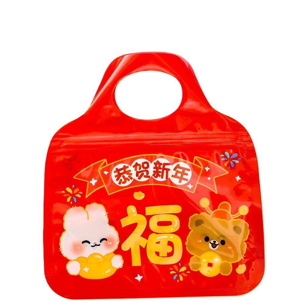 Fashion Multifunction Snack Tote Bag Large Capacity Cartoon Pattern Self Sealing Bag Gift Bag Spring Festival Gift Packaging