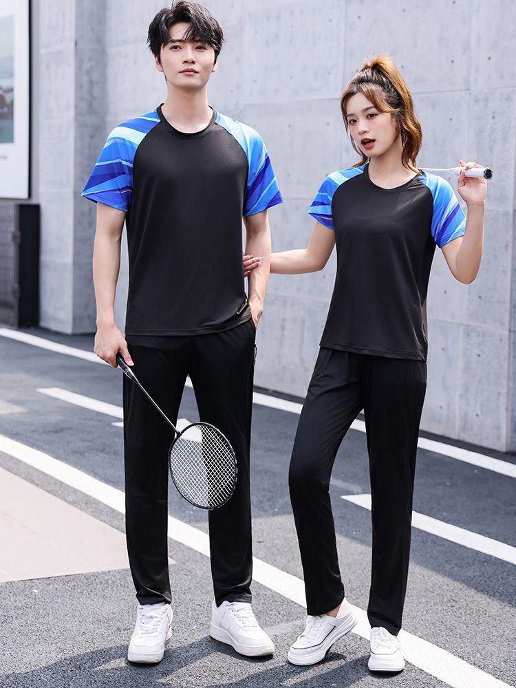 2024 Breathable Badminton & Table Tennis Couple Set - Summer Sports Casuals for Competition & Training