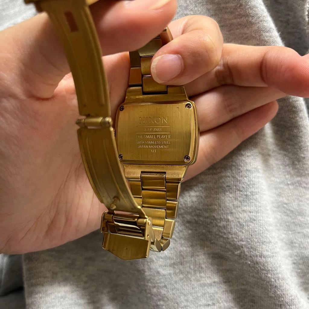 Used Nixon THE small PLAYER Gold Dial, Women's Watch