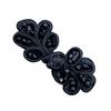 5pcs 5-Leaf Crystal Bubble Bead Buttons, Grape Vine Chinese Knot Buckle for Cheongsam, Vintage Elegant Costume Decoration