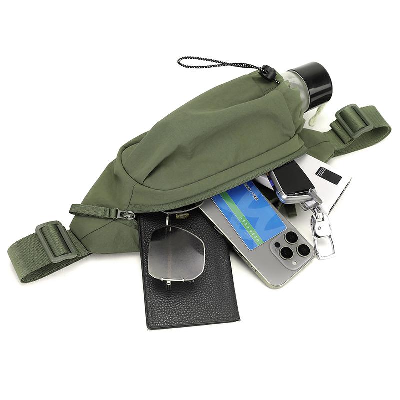 Men's Outdoor Waist Bag Water Kettle Bag Solid Color Mobile Phone Bag Chest Bag Crossbody Bag
