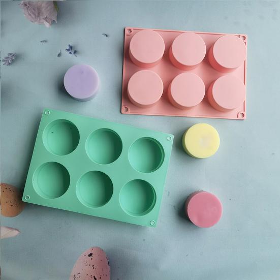 Cake Mold Food Grade Easy Release Reusable 6 Cavity Column Ice-cream Jelly Pudding Soap Mould Kitchen Tools