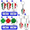 Metal Key Chain Four Leaf Clover Quatrefoil Green Emblem Front Grille Badge for Alfa Romeo Giulietta Giulia Mito 147 156 159 166