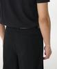 Musinsa Standard Deep Tuck Overlap Wide Hidden Banding Slacks [Black]