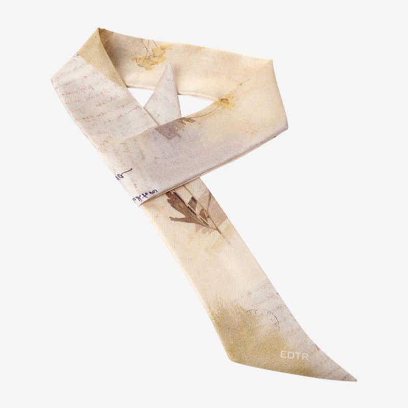 EDTR Ivory Paper Silk Scarf ED23A4FAZ0681