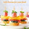 200pcs Fruit Skewers Set Food Stick Decorative Appetizers Toothpicks for Parties