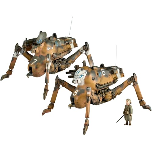 

Kaiyodo ARTPLA Maschinen Krieger Гладиатор G1/G2 и Улыбающийся Эдди Амсель Масштаб 1/35 Неокрашенный пластиковый набор-модель AP049