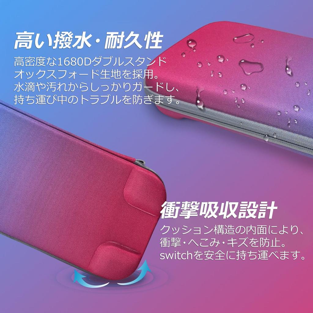 2025 Model Nintendo Switch 2 Storage 10 Game Card Full Gradient Pink and Blue Case, Bag, Cute, Protective, Waterproof, Slots, Travel, Protection,
