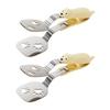 2Pcs 2-in-1 Stainless Steel Fish Spatula Tongs Non-Slip Double Layer Flipper Tongs for Steak Pancakes Heat-Resistant Kitchen Cooking Tool