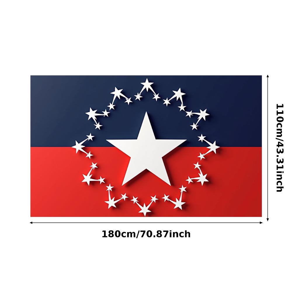 

Star Pattern Red White Blue Banner Country Celebration Banner Patriotic Banner for National Events Indoor Decoration