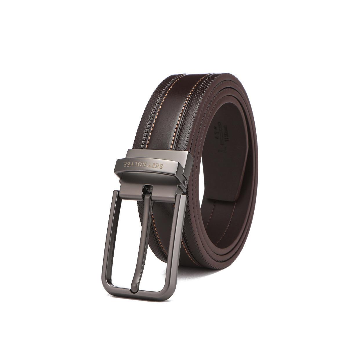 Новый мужской ремень с пряжкой-булавкой из коровьей кожи Универсальный ремень Премиум-ремень Новый Удобный Новый Горячий Подарок 110cm