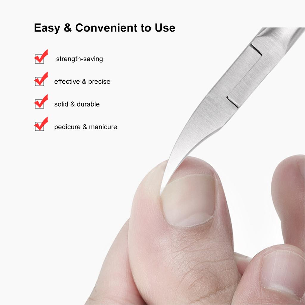 Tåneglklipper for inngrodde eller tykke tånegler Multifunksjonelt sammenleggbart verktøysett for inngrodde tånegler