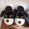 Fashion Indoor Fluffy Slippers For Women Winter Platform Shoes Cute Cartoon Dog Warm Plush Anti-slip Girls Home Floor Cotton Slides
