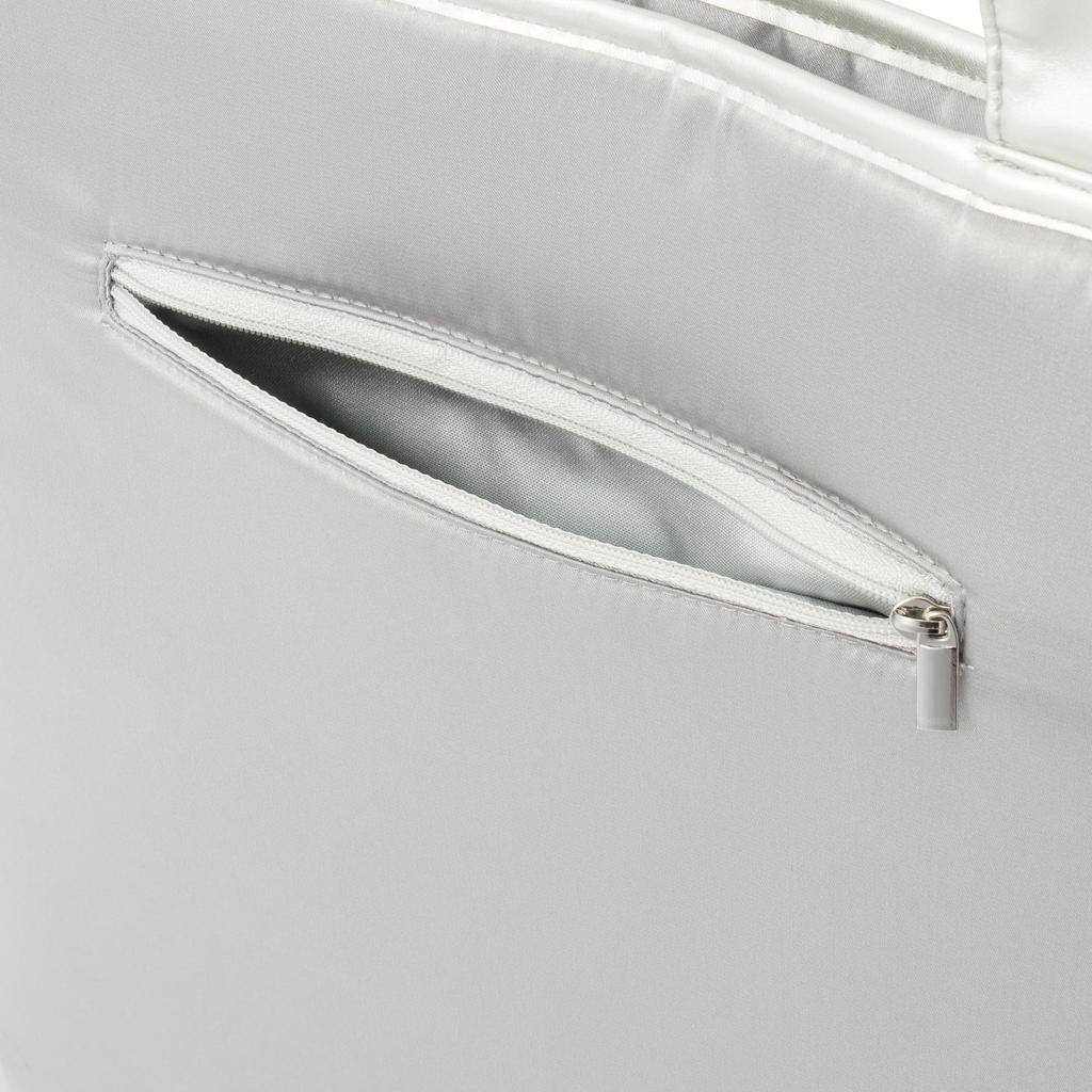 Francfranc Silver Quilted PC Tote Bag for 13-16 Inch Computers