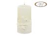 Pillar Candle WHITE LACE HEART 150 / 70mm