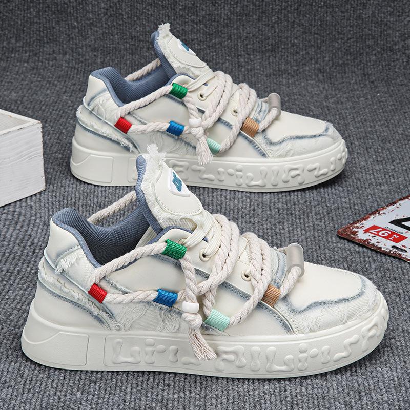 

Мужская обувь весна дышащая универсальная повседневная обувь прилив обувь интернет-знаменитость взрыв подросток спортивная увеличенная белая приливная обувь 44 светло-синий