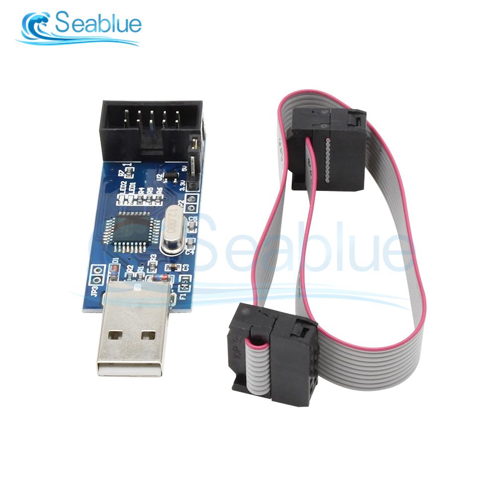 1Set ATMEGA16 ATMEGA32 ISP I/O Mini System Module USBASP USBISP AVR Programmer USB ATMEGA8 ATMEGA128 ATtiny/CAN/PWM With Cable
