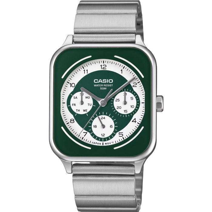 Casio Standard Round Rectangle 24-Hour Multifunction Analog Men s Watch MTP-M307D-3BV Green