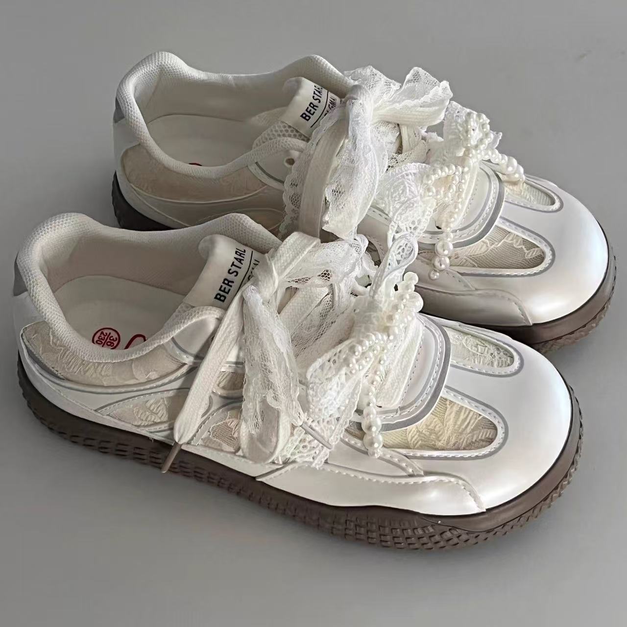 

Ballet women s shoes new spring and summer mesh breathable with skirt bow versatile casual board shoes 40