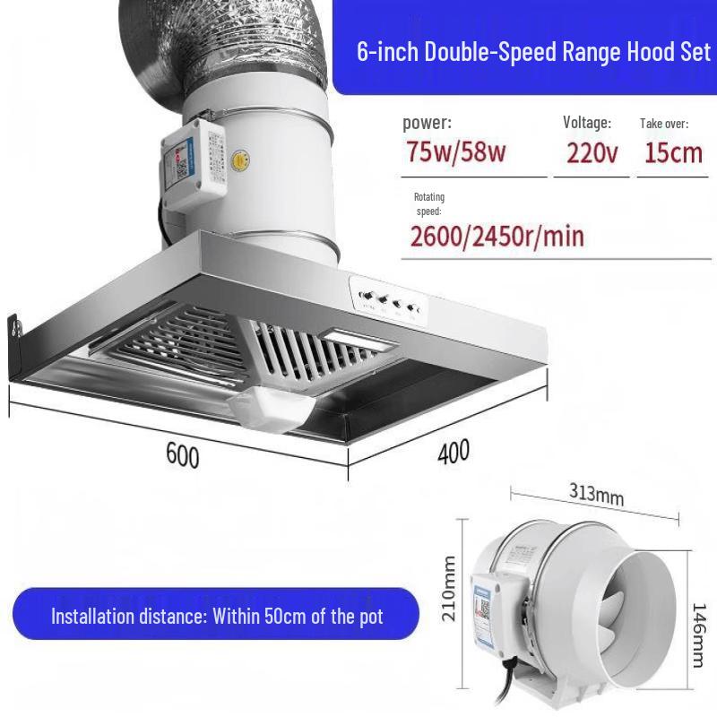 OLOEY 6-inch Oblique Flow Exhaust Fan