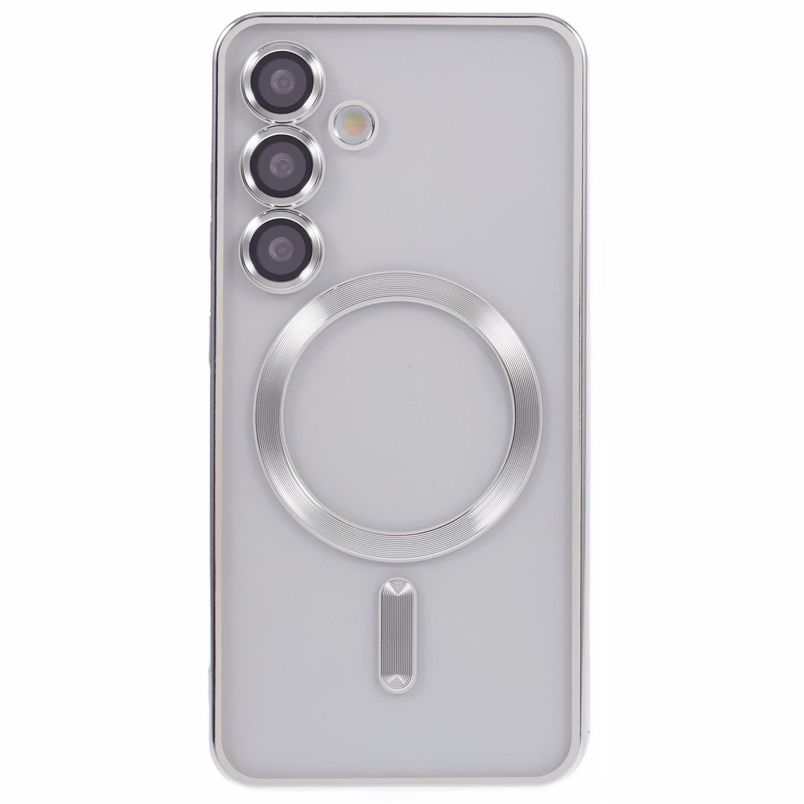 

For Samsung Galaxy S25+ Magnetic Case Electroplated TPU Phone Cover with Lens Film C