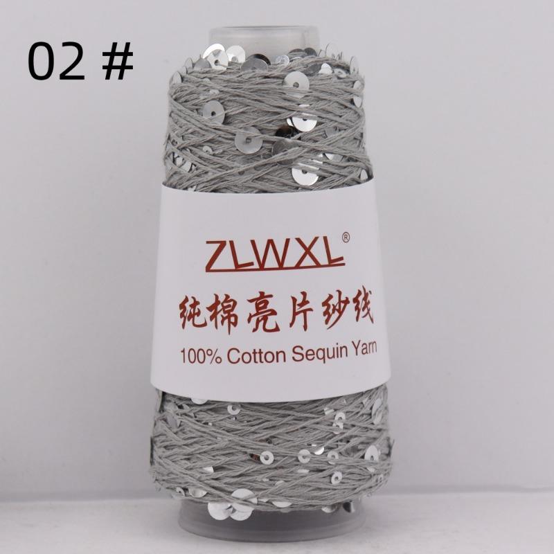 1000g /3200M 100% Cotton Yarn 6mm+3mm Special Sequin Yarn DIY Knitted Garment Accessories Rag Doll Knitting Yarn