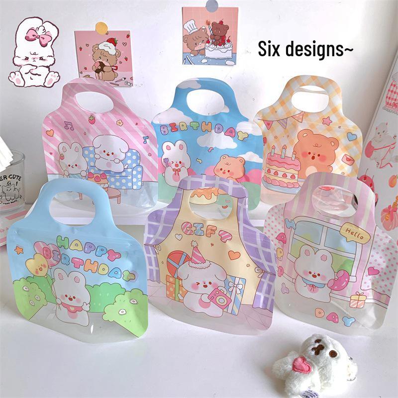 Pungă de depozitare pentru bijuterii și gustări cu desene animate de Crăciun - Drăguță, moale, auto-sigilantă