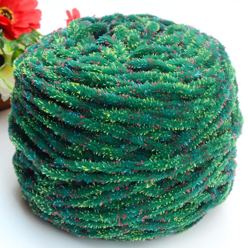 Hand-Knitted Soft Ice Silk Yarn for Scarf and Crochet Projects – Single Strand, Thick, and Colorful