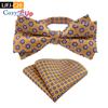 Two-piece Suit Paisley Bow Tie And Pocket Squares Handkerchief