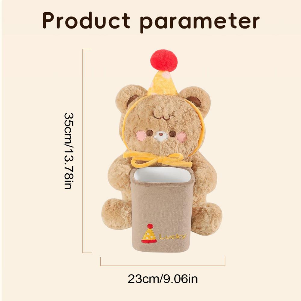 Мягкая плюшевая автомобильная салфетница Мультяшный автомобильный мусорный бак Держатель для салфеток Диспенсер для бумаги Кейс Автомобильный аксессуар для интерьера Автомобиля SUV