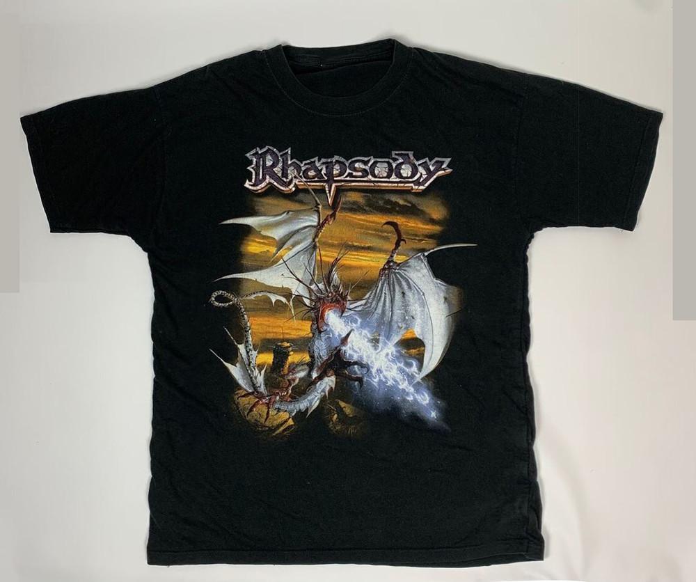 Rhapsody Band Power of the Dragonflame Album Shirt Cotton For Men Women Unisex T-Shirt S