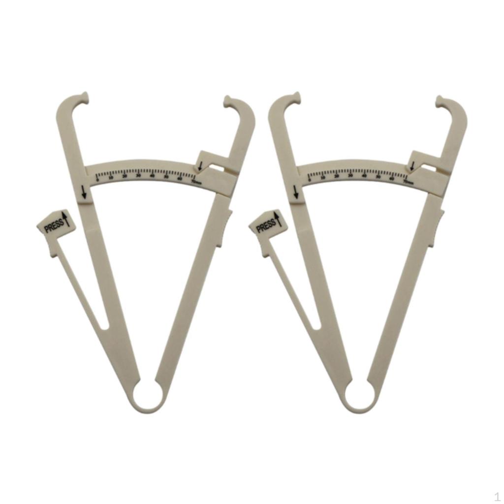 2 Pieces Body Caliper Tool for Fitness Accurate Skinfold Measuring Tools