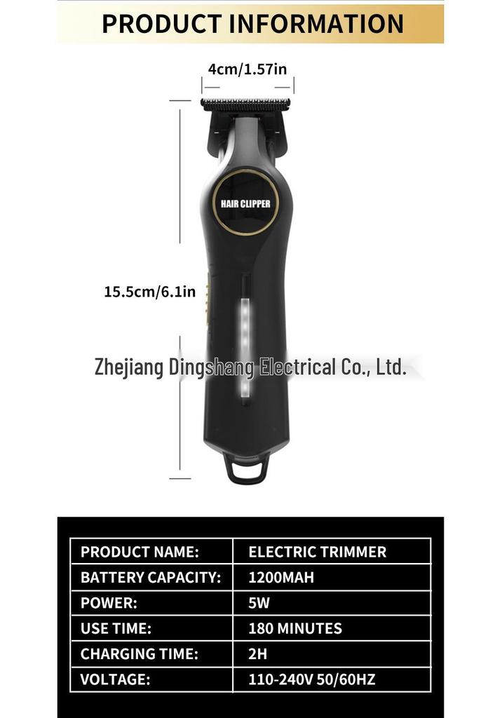 Digital Display Hair Clippers Set for Salon and Home - Electric Trimmer for Precision Styling