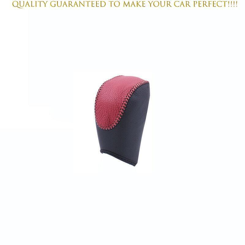 Console Gear Shift Knob Trim 1pcs For Nissan Murano 2015-2021 Black+Red Leather