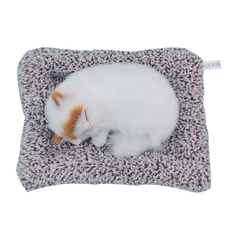 Simulovaná mňoukající kočka plyšová hračka s bambusovým uhlím sáček ozdoba pro děti