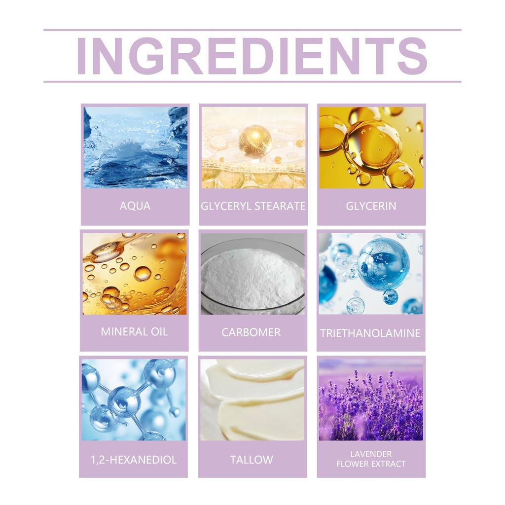 Lavendelbutter Feuchtigkeitscreme und Butter Hautcreme Nähren und Hydratisieren die Haut, Geeignet für alle Hauttypen