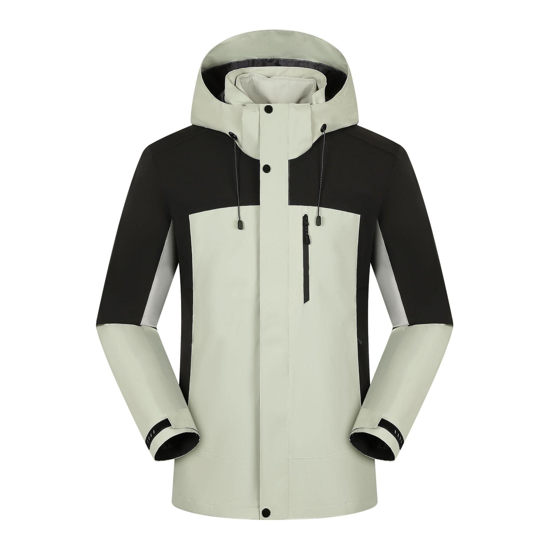 

Men s Color-Block Windproof and Warm Outdoor Jacket, Anti-Static, Trendy Autumn/Winter Sportswear 4XL