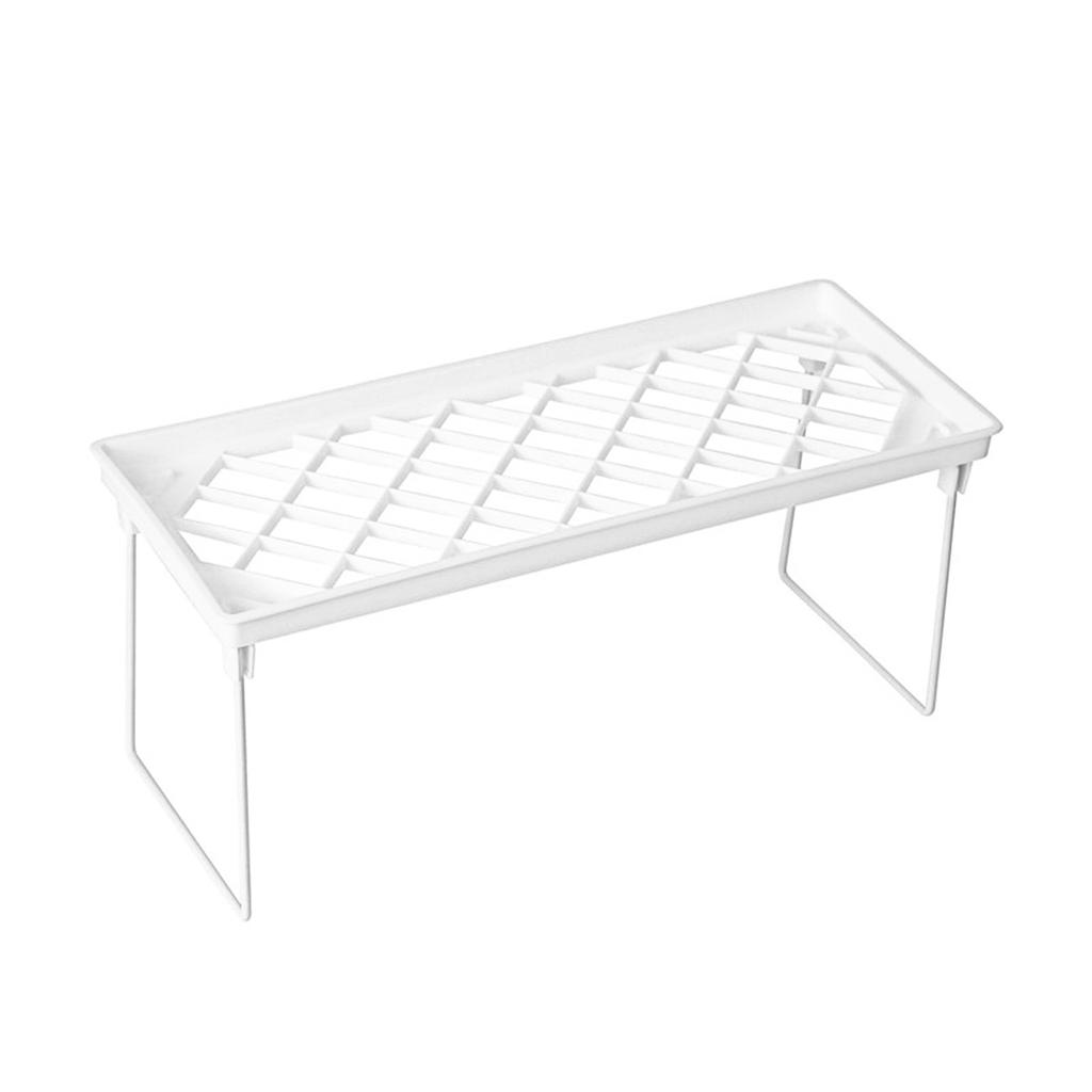 Stackable Countertop Shelf Cabinet Cupboard Organizer Multi-Function Concise Kitchen Storage Rack Foldable Storage Shelf