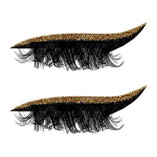 1 pár Líné oční stíny Náplast na řasy Vodotěsné Oční stíny Řasy Make-upové nálepky Opakovaně použitelné Nálepky na oční make-up s umělými řasami Stín
