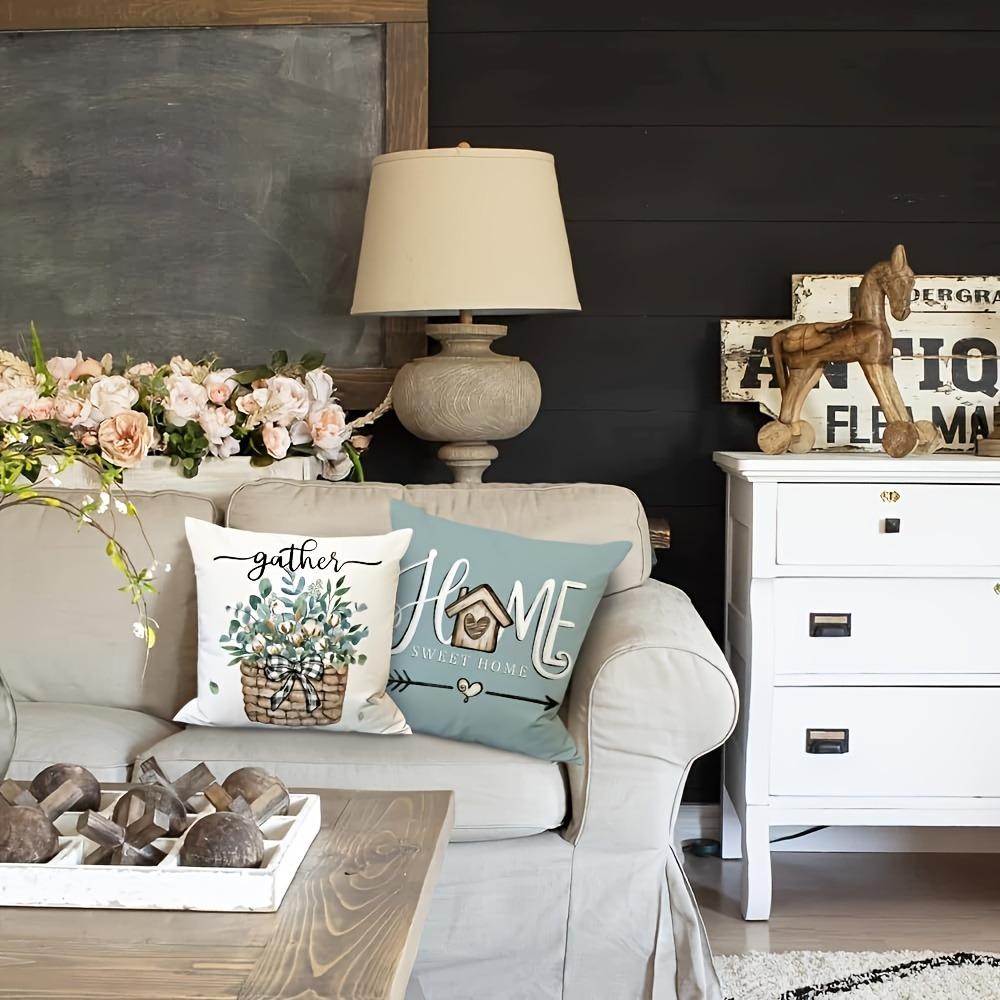 Sweet Home Pattern Design, Soft and Comfortable, Sofa and Chair Cushion Cover, Suitable for All Kinds of Rooms and Places